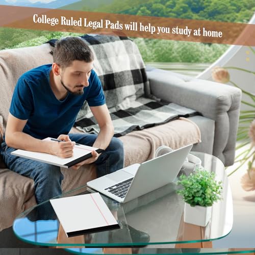 PINJINGPRO Legal Pads 8.5 x 11 White Note Pads 2 Pack - Double-Sided Printing & Perforated College Ruled Sheets - 30 Sheets Premium Thick Paper, No Ink Bleeding - Good for Office Supplies, Homework, Notes - Image 5