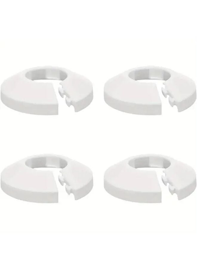 4Pcs White ABS Radiator Pipe Caps 15mm Snap On Threaded Connectors For Bathroom Kitchen - Image 1