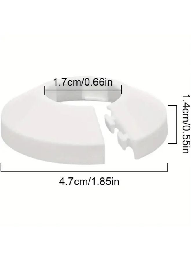 4Pcs White ABS Radiator Pipe Caps 15mm Snap On Threaded Connectors For Bathroom Kitchen - Image 4