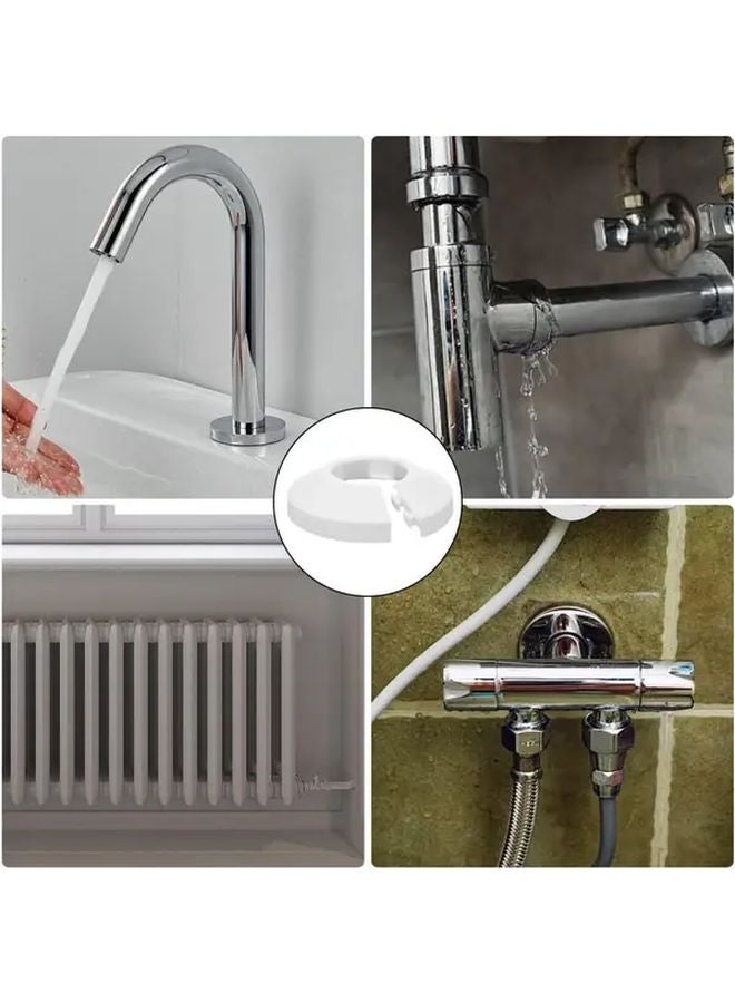 4Pcs White ABS Radiator Pipe Caps 15mm Snap On Threaded Connectors For Bathroom Kitchen - Image 3