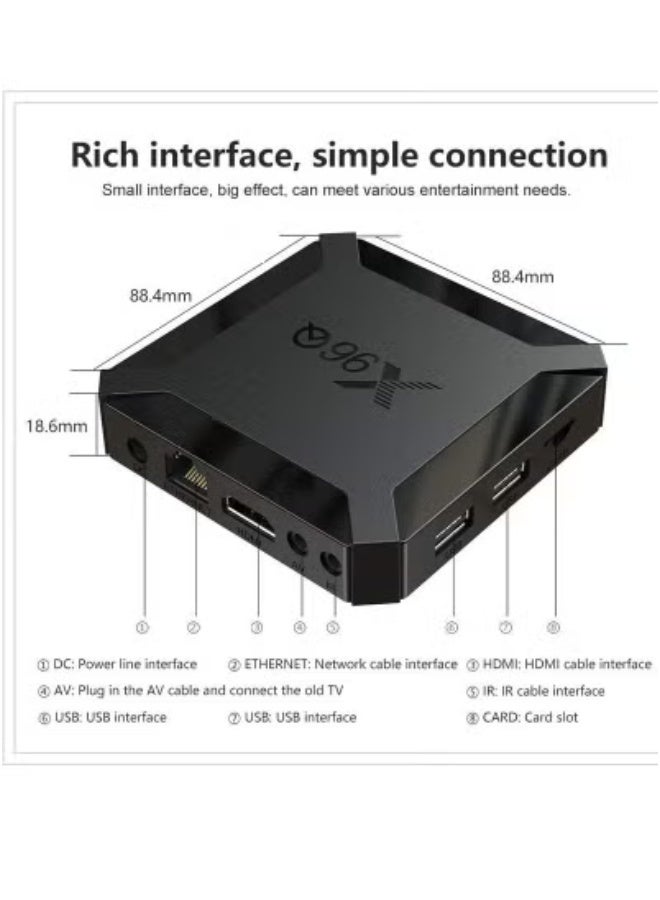 TIGER X96Q Android 10.0 Smart TV Box with H313 Quad Core ARM Cortex-A53 Processor | 4K UHD & 3D Playback Support | Dual USB, HDMI, Wi-Fi Connectivity | Android Media Player for YouTube, Netflix, IPTV & Streaming | Fast, Compact & Plug-and-Play TV Upgrade - Image 3