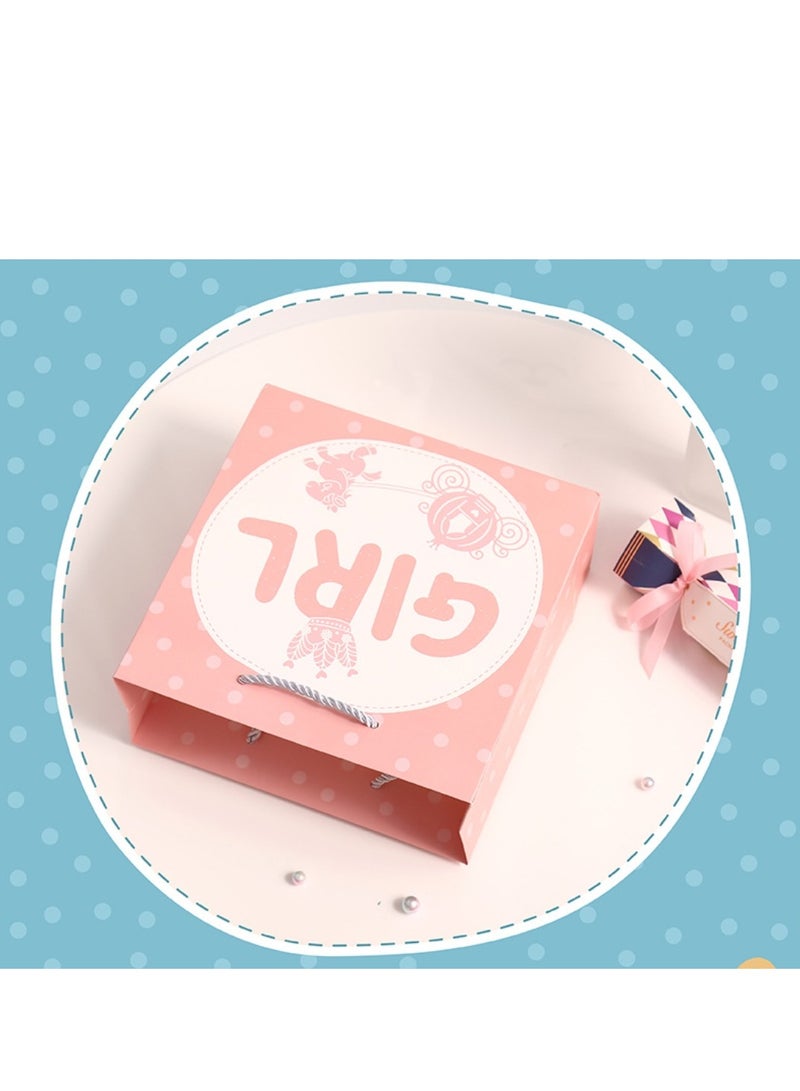 10 Pieces Luxury Girl Gift Paper Bags Kids Personalized Fold Boutique Birthday Party Shopping Bags Rope Handle - Image 3
