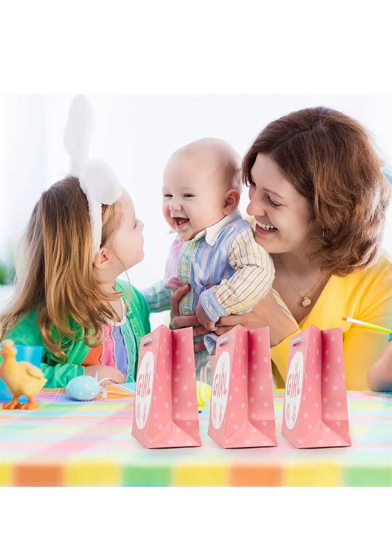 10 Pieces Luxury Girl Gift Paper Bags Kids Personalized Fold Boutique Birthday Party Shopping Bags Rope Handle - Image 5