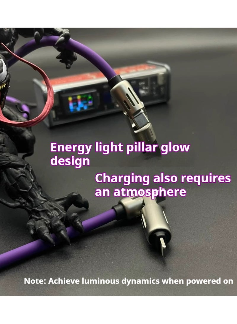 أضف هذا كابل شحن سريع للغاية للهواتف المحمولة 4 في 1 بقوة 240 واط بطول 1.5 إلى 2 متر - Image 4