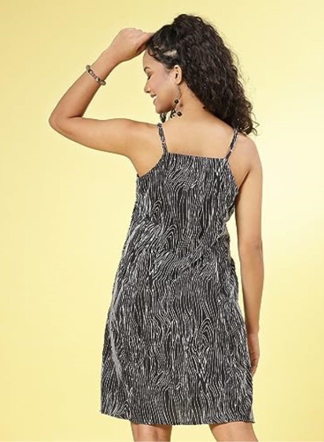 Oomph! فستان نسائي قصير/مصنوع من قماش الكريب - Image 5