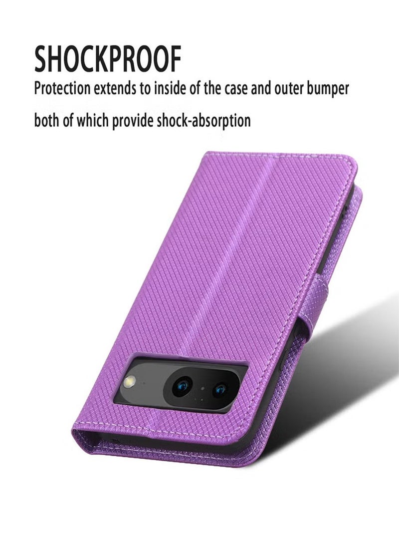 X-level Google Pixel 8 Phone Case Cover with Full Body Camera Len Protector PU Leather Wallet Card Holder Shockproof Protective Back Cover with Release Hand Phone Holder Daily Video Kickstand  - Image 3