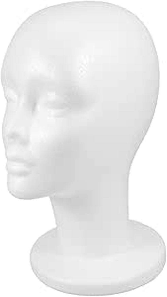 Male Wig Display Head Model with Stable Base for Hats Masks and Glasses - Image 1