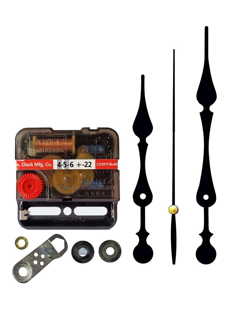 KEDAR KEDAR Ajanta Quartz Ortime Sweep Silent Movement Machine for Wall Clock with Fancy Needles Made in IndiaS074  - Image 1