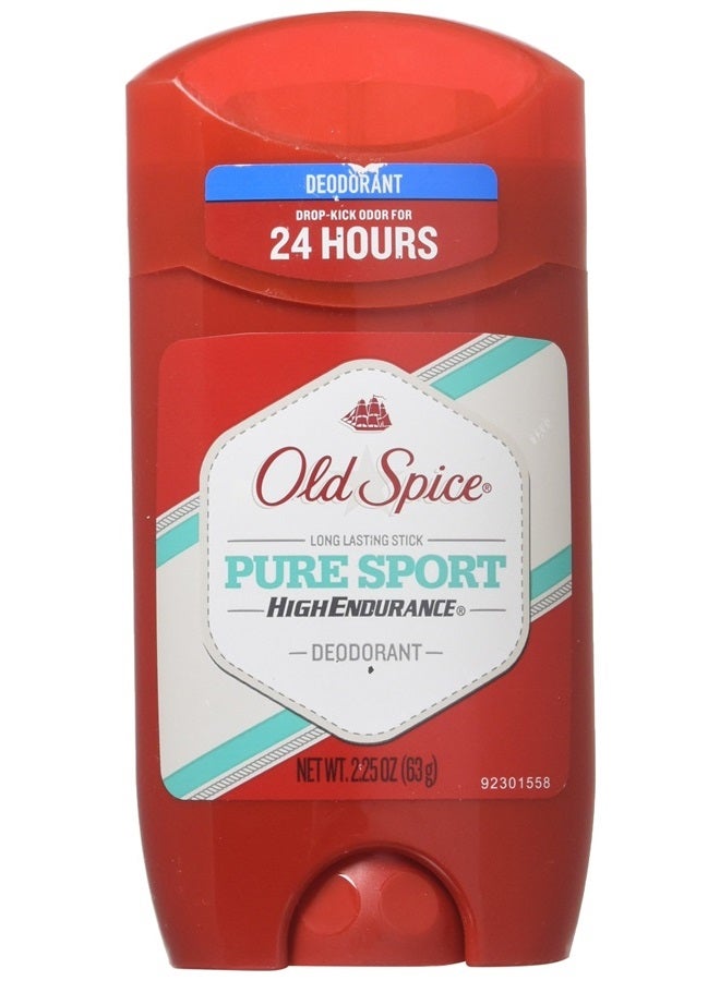 Old Spice مزيل العرق Old Spice High Endurance Stick طويل الأمد Pure Sport، Pure Sport 2.25 أونصة - Image 1