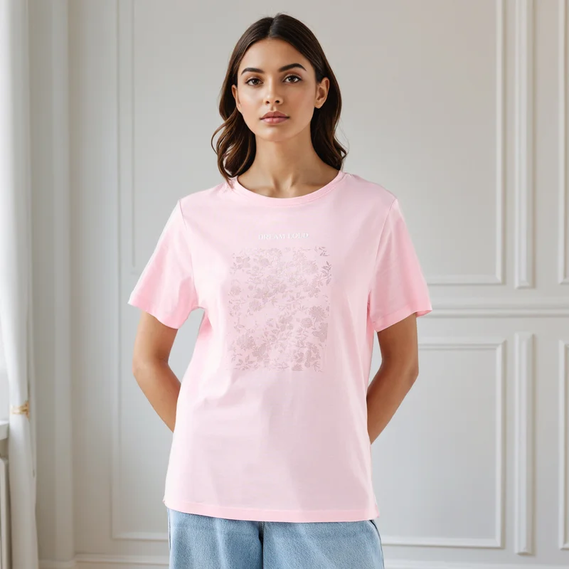 Splash FAV Graphic Print Crew Neck T-shirt