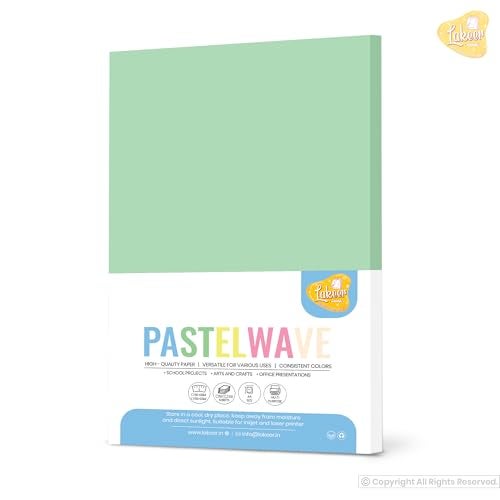 Lakeer A4 Pastel Color Paper- Pastel Green Colour, Pack of 50 Sheets | 150 GSM Thick for Arts and Crafts, Printing, DIY Projects, Etc - Image 2