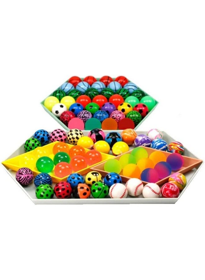 KISEER 100 Pieces Assorted Colorful Bouncy Balls Bulk Mixed Pattern High Bouncing Balls for Kids Party Favors, Prizes, Birthdays Gift (28 mm) - Image 3