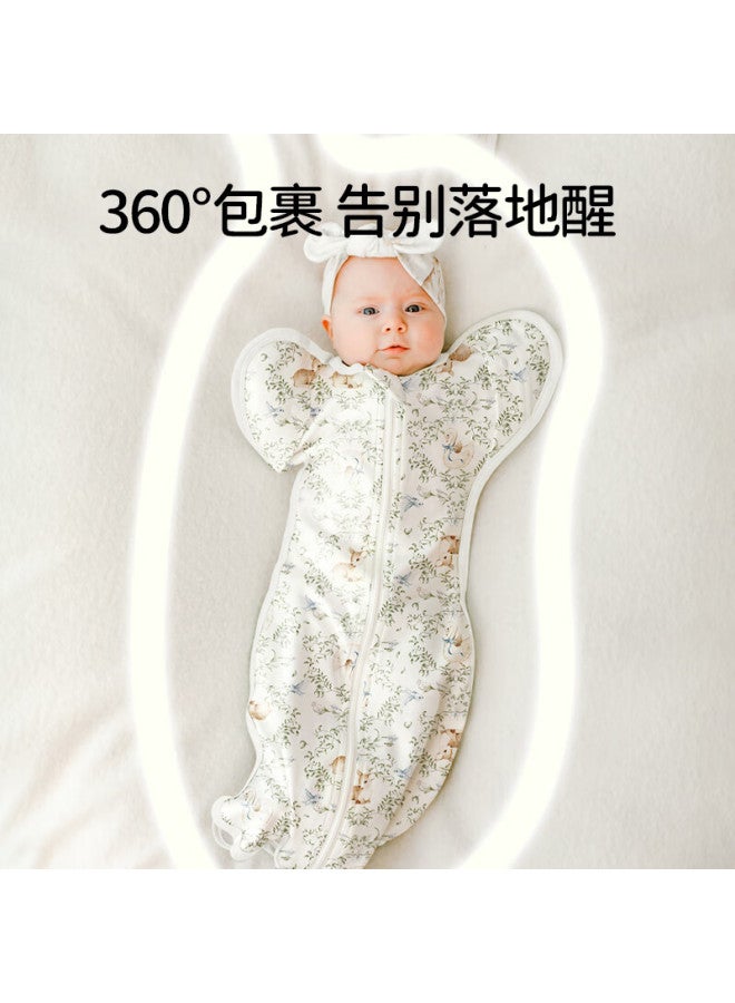 Ouyun Baby Sleeping Bag Surrender Style Newborn Anti-startle Swaddle Spring Autumn Summer Kick-proof Blanket Swan Manor 65x26