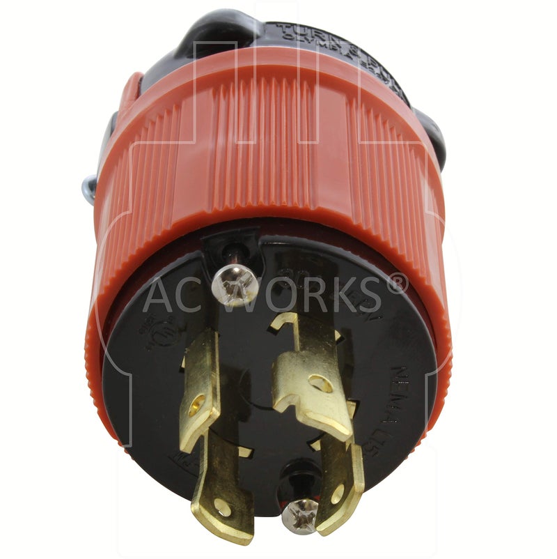 AC WORKS Super Durable Industrial Grade Locking Style Replacement Wiring Male Plug (L15-30 30A 3-Phase 250V) - Image 3