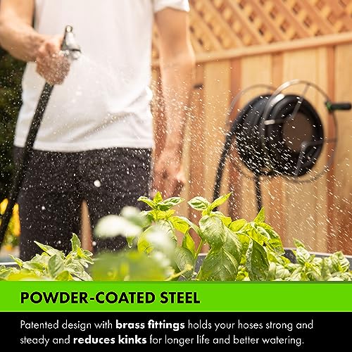 Yard Butler Hose Reel Mounts - Compact and Versatile Garden Hose Holder with Swivel and Mounting Options - Great for Garden Storage, 180 Degree Pivot - Image 5