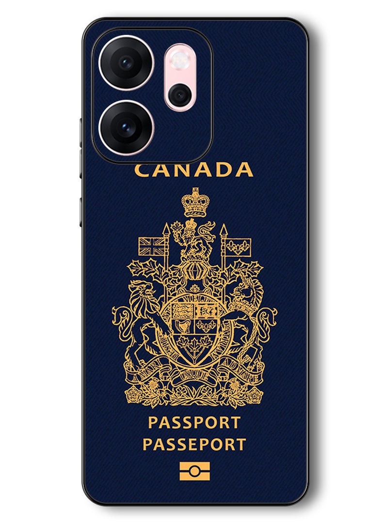 Theodor Case Compatible with Oppo Reno 14 F 6.57 Inch Protection Shockproof Bumper Cover Canada Passport - Image 1
