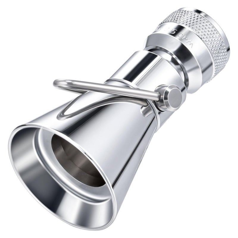 Enhon 2 Setting Pivoting Single Spray Shower Head with Shut Off Valve, Replacement for 52650-PK Compatible with Delta Shower, 2.5 GPM Brass Water Saving Shower Head 1 5/8" Diameter Spray Face(1 Pack) - Image 1