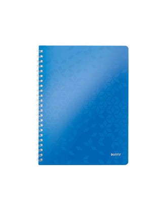 Leitz A4 Flexible Cover Notebook, Blue (Wire Bound, 80 Sheets, Ruled, 90 gsm Ivory Paper, Wow Range), Pack of 1 - pzsku/ZEEF26E4D7791F8673EADZ/45/1746209257/07c76cd6-3c9b-413a-b028-842fd834bf68