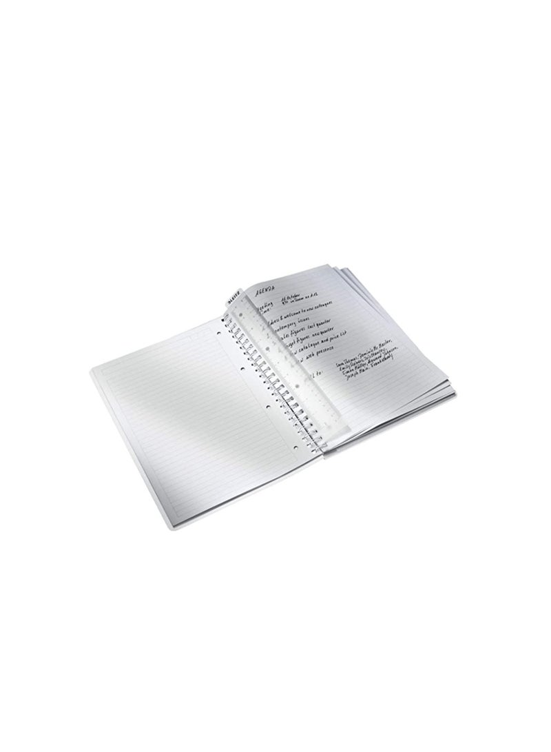 Leitz A4 Flexible Cover Notebook, Blue (Wire Bound, 80 Sheets, Ruled, 90 gsm Ivory Paper, Wow Range), Pack of 1