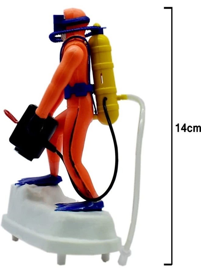 Mistletoe� Aquarium Scuba Diver (Camera Man) for Fish Tank Ornament Decoration Pack of 1,Decorative Air Operated Action Toy (Air Pump not Include) - Image 4