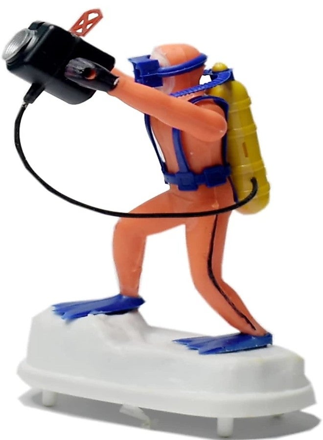 Mistletoe� Aquarium Scuba Diver (Camera Man) for Fish Tank Ornament Decoration Pack of 1,Decorative Air Operated Action Toy (Air Pump not Include) - Image 2