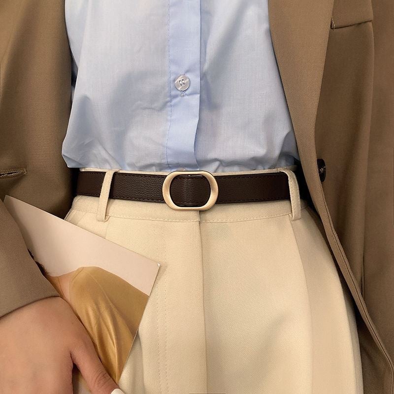 Women's PU Belt No-Hole Design - Image 1