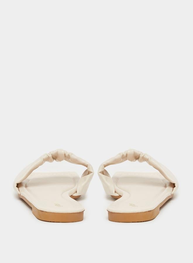 Styli Cushion Single Strap Flat Sandals - Image 5