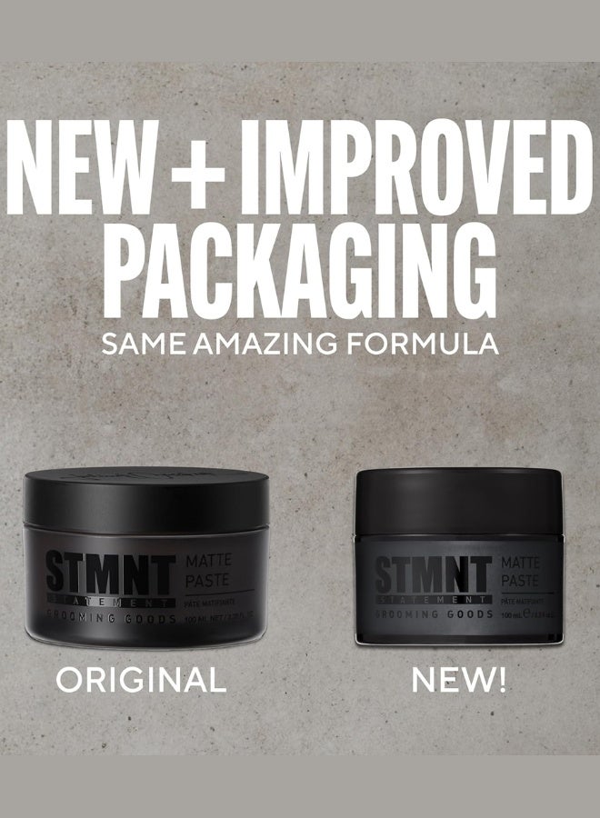 STMNT STMNT Grooming Goods Matte Paste, 3.38 oz | Strong Control | Non-Greasy Formula  - Image 3