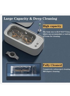 OASIS-TH Ultrasonic Cleaner, 45khz Ultrasonic Jewellery Cleaner, Portable And Low Noise Jewellery Cleaner Ultrasonic, for Cleaning Jewelry, Eyeglasses, Watches, Ring, Necklace  - Image 2