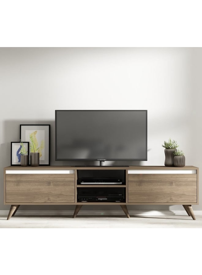 Retro RA-U49 TV Table 140 x 50 x 30 cm - Brown x White - Image 1