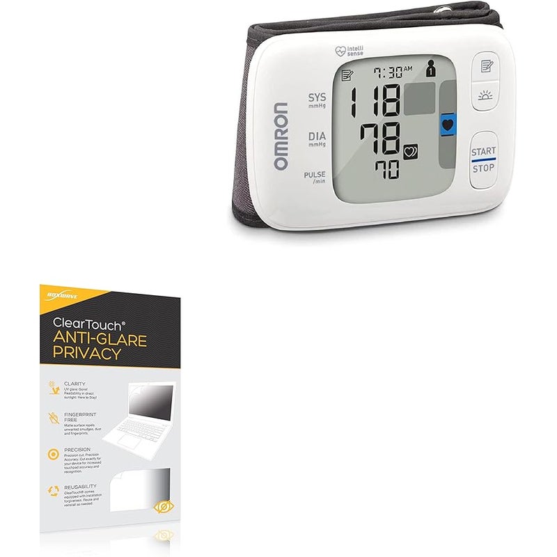 بوكس ويف BoxWave Screen Protector Compatible with Omron Gold Wireless Wrist Blood Pressure Monitor BP4350 - ClearTouch Anti-Glare Privacy (2-Pack), Privacy Screen Protector Flexible Film Anti-Glare - Image 1