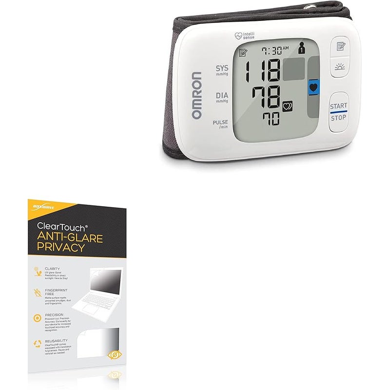 بوكس ويف BoxWave Screen Protector Compatible with Omron Gold Wireless Wrist Blood Pressure Monitor BP4350 - ClearTouch Anti-Glare Privacy (2-Pack), Privacy Screen Protector Flexible Film Anti-Glare - Image 2