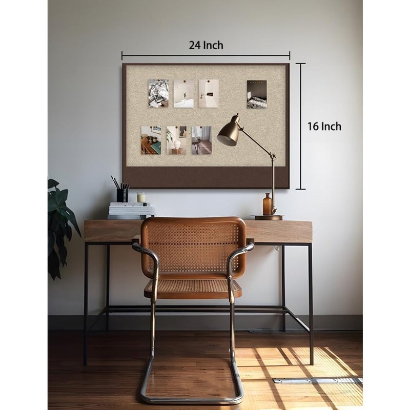 Felt Bulletin Board - 24" x 16", No-Drill Foldable Pin Board for Walls, Cork Board Alternative - Decorative Vision Board for Home, Office and School - Image 5