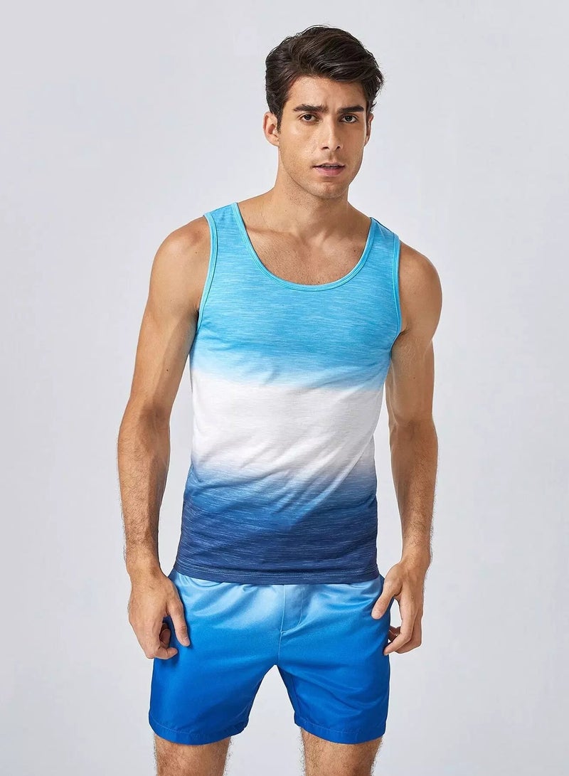 Men Ombre Tank Top - Image 1