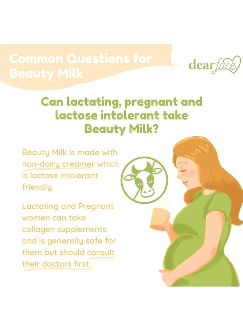 dear face Beauty Milk by Dear Face – 50,000mg Japan Collagen & Glutathione Drink | Strawberry Flavor for Skin Brightening & Youthful Glow - Image 3