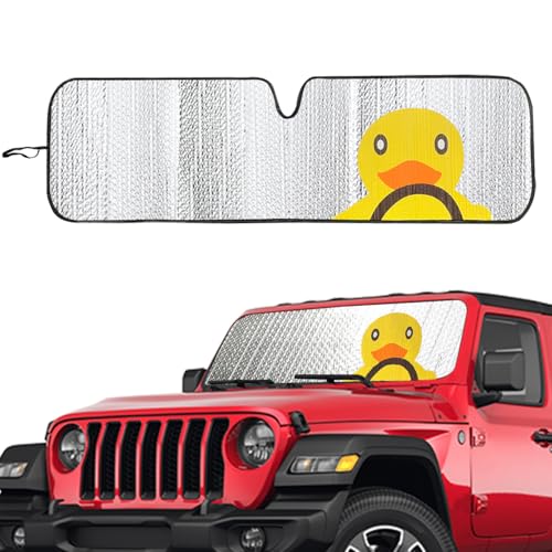 Windshield Sun Shade for Jeep Wrangler JK JKU JL JLU19972024Window Sun Visor for UV Rays Heat ProtectionDuck Windshield Sunshade