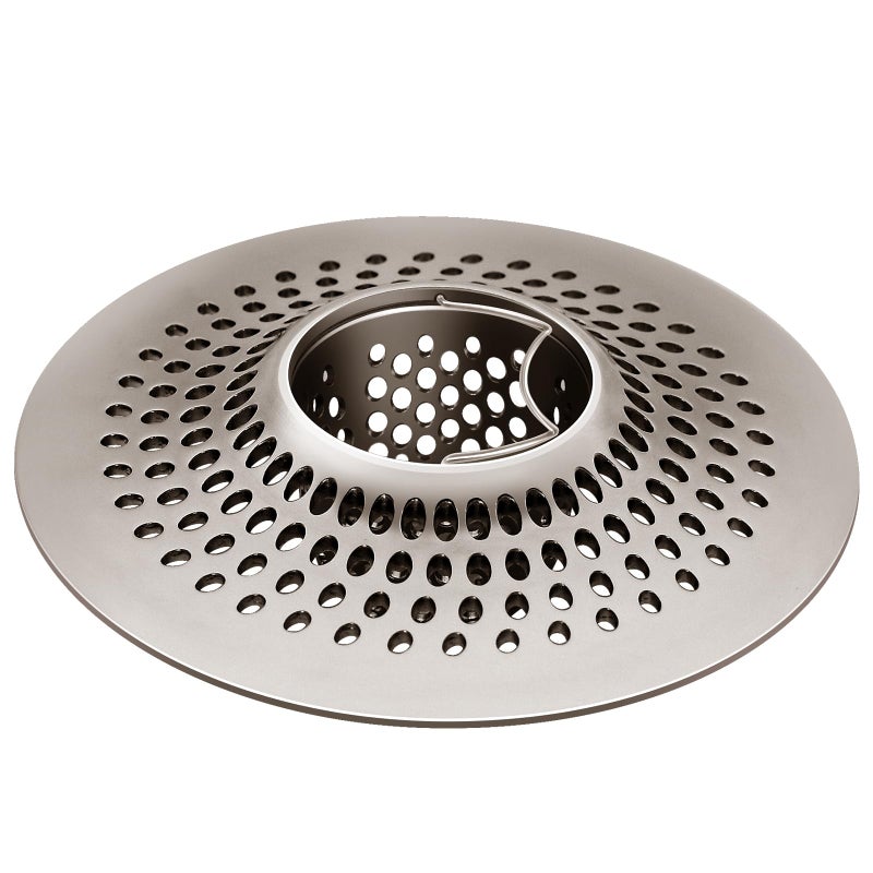 LEKEYE Shower Drain Hair CatcherBathroom Drain CoverBathtub Drain StrainerShower Stall Drain ProtectorBrushed Nickel