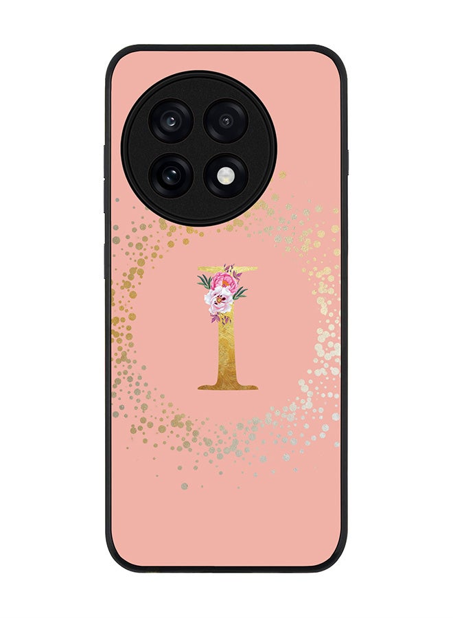 Stylizedd For OnePlus 13R / Ace 5 Pro Case,Slim fit Camera Protection, Shockproof Thin Phone cover  - Custom Monogram Floral - I  (Rose Pink )