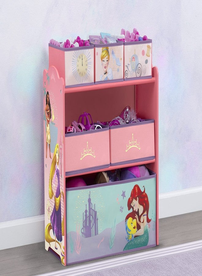 Delta Children Design & Store 6 Bin Toy Storage Organizer, Disney Princess - Image 3