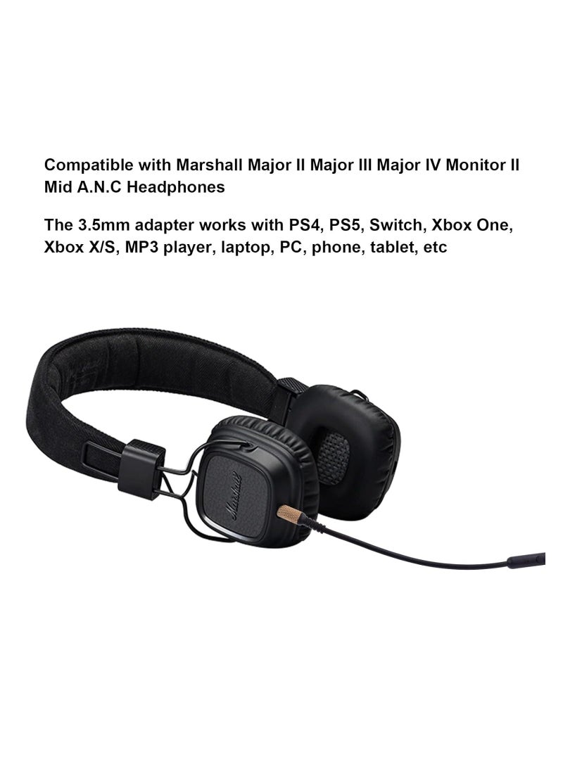 Arabest Major 3 Cable with Microphone Replacement for Marshall Major 2 Major 3 Major 4 Monitor II Mid A.N.C Headphones (3.5mm Plug, 4Ft Extended to 8.2Ft)  - Image 5