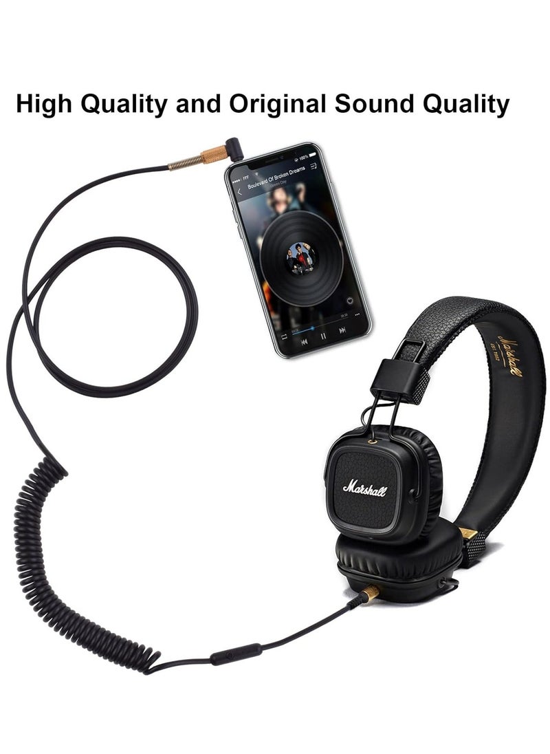 Arabest Major 3 Cable with Microphone Replacement for Marshall Major 2 Major 3 Major 4 Monitor II Mid A.N.C Headphones (3.5mm Plug, 4Ft Extended to 8.2Ft)  - Image 4