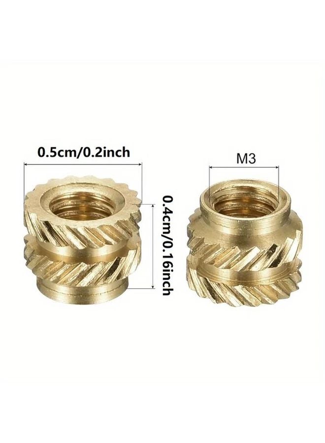 120pcs M3 Threaded Inserts Brass Heat Set Metric Knurled Nuts for Plastic 3D Printing - Image 3