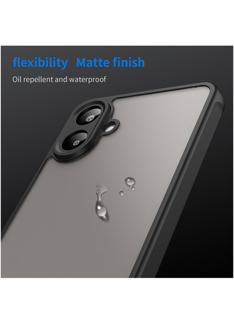 CHEROSIN [1+1 Sets] For Samsung Galaxy A07 Case & Screen Protector Semi Transparent Frosted Shockproof Case Oil Repellent and Waterproof Phone Cover,1 Piece Tempered Glass Screen Protector - Image 3