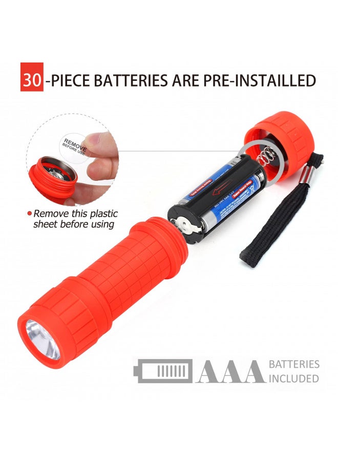 FASTPRO FASTPRO 10-Pack, Super Bright 100-Lumen (1W) LED Mini Flashlight Set, AAA Dry Batteries are Included and Pre-Installed  - Image 3