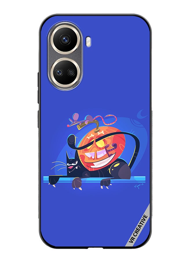 VR CREATIVE Protective Case Cover For Huawei Nova 10 SE Halloween Cat Design Multicolour - Image 1