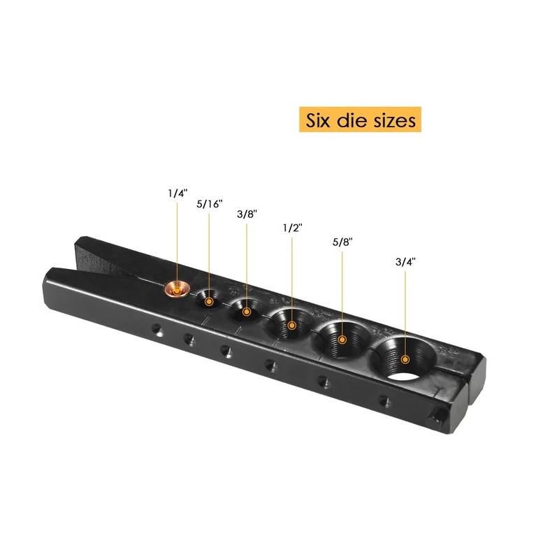 uptodateproducts مجموعة أدوات الفلير اليدوية CT806A للتطبيقات المتعلقة بتبريد المياه والغاز وخطوط الفرامل، نوع مخروط غير مركزي - Image 4