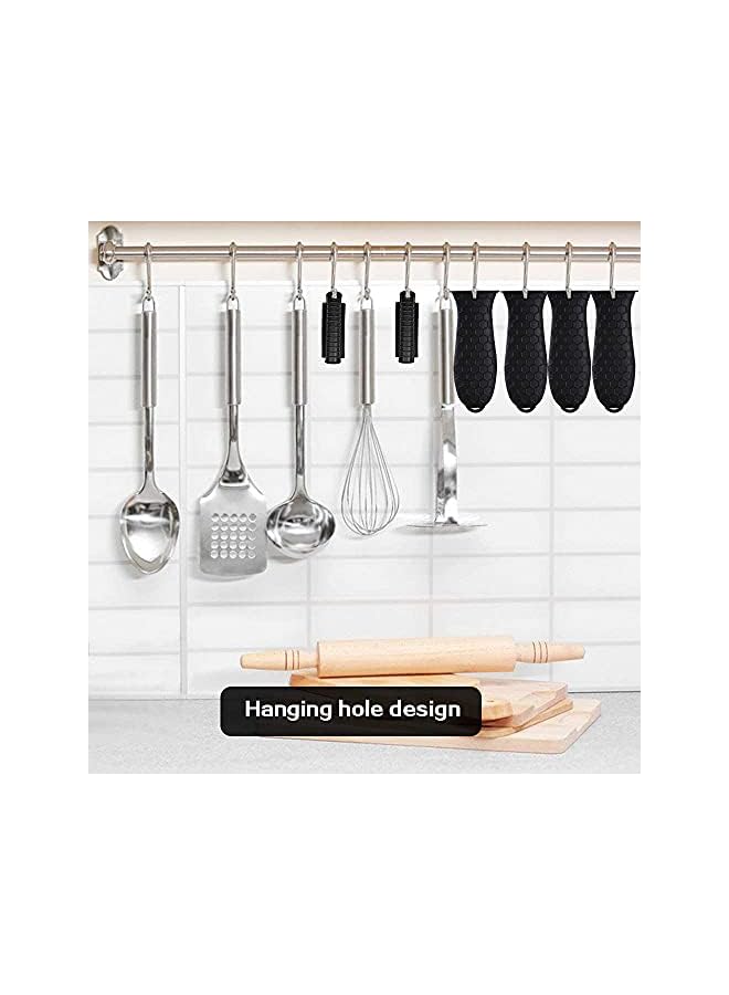SHOWAY 4 Pack Non-Slip Silicone Hot Handle Holder Cast Iron Skillet Handle Covers Heat Resistant Cast Iron Handle Covers for Pans Griddles Cast Iron Skillets Metal Cookware Handles Cast Iron Cookware - Image 5