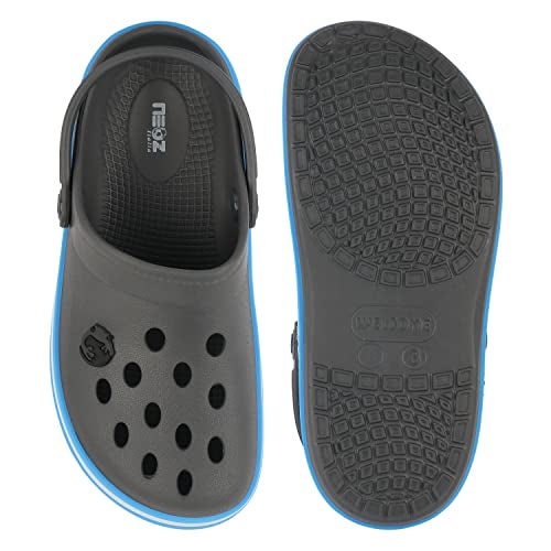 Neoz Casual Slingback Clogs for Kids with Soft Sole | Slip-On Breathable, Lightweight | Comfortable & Durable | Stylish Indoor & Outdoor Sandals Clogs for Kids, K-BEACH-CARBON-SKY_5 - Image 2