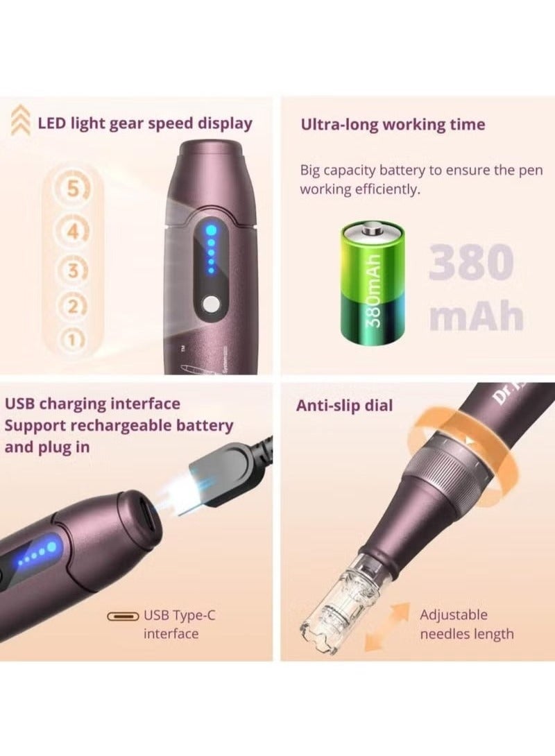 Dr.pen Dr. Pen Ultima A10 - Authentic Multi-Function Wireless Derma Beauty Pen - Trusty Skin Care Tool Kit for Fast Results - Image 3
