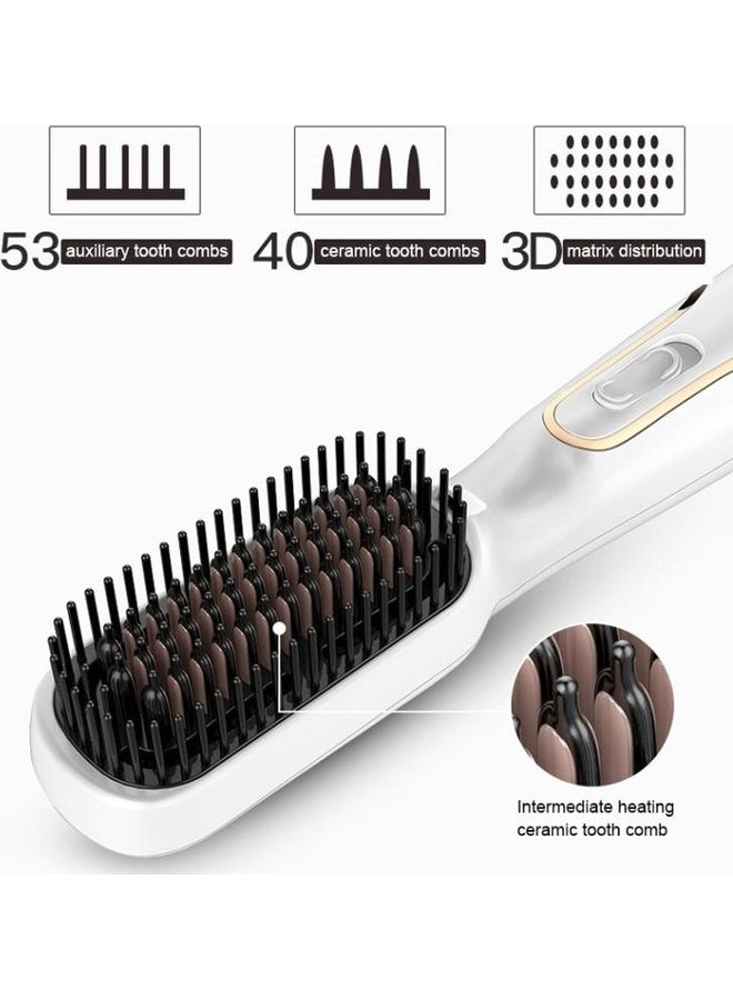 NIBEMINENT Multifunctional Hot Air Comb Orange/Black - Image 4